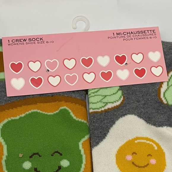 🥑Breakfast-Themed Women’s Socks | Avocado Toast & Egg | New with Tags🍞 - Picture 4 of 4